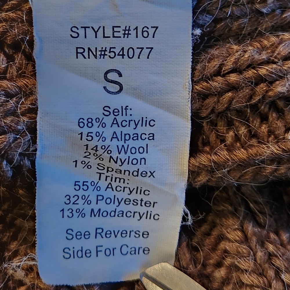 CAbi Alpaca Wool Blend Faux Fur Sweater Vest Sz S | Style 167 - Picture 12 of 13